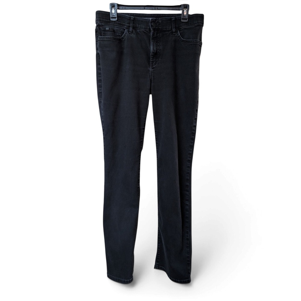 Lee Flex Motion Womens 14 Long Black Regular Fit Straight Leg Jeans
